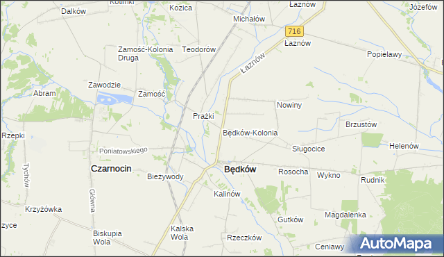 mapa Będków-Kolonia, Będków-Kolonia na mapie Targeo