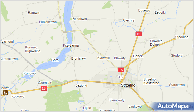 mapa Bławatki, Bławatki na mapie Targeo