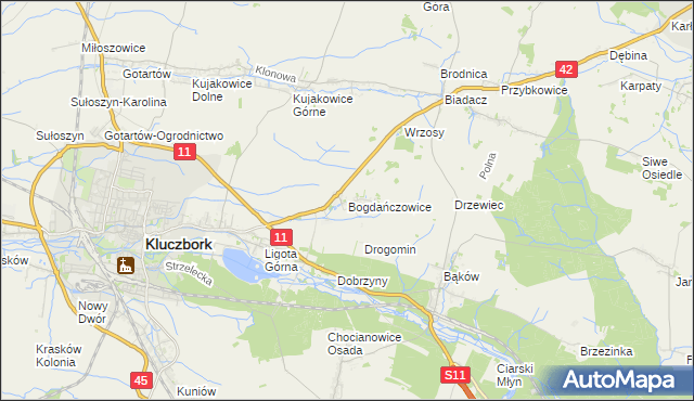 mapa Bogdańczowice, Bogdańczowice na mapie Targeo