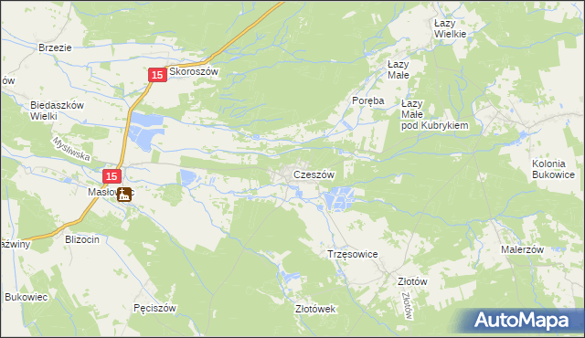 mapa Czeszów, Czeszów na mapie Targeo