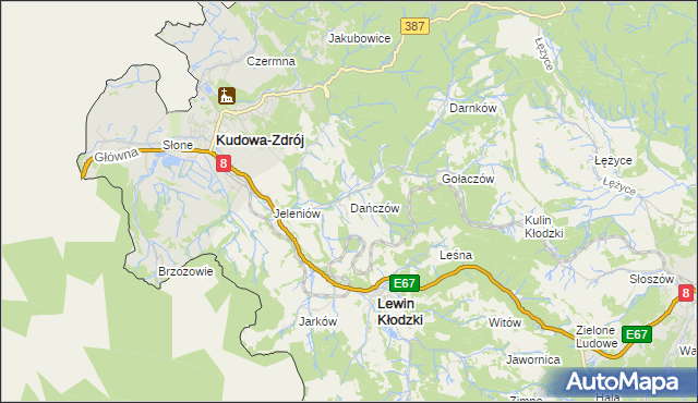 mapa Dańczów, Dańczów na mapie Targeo