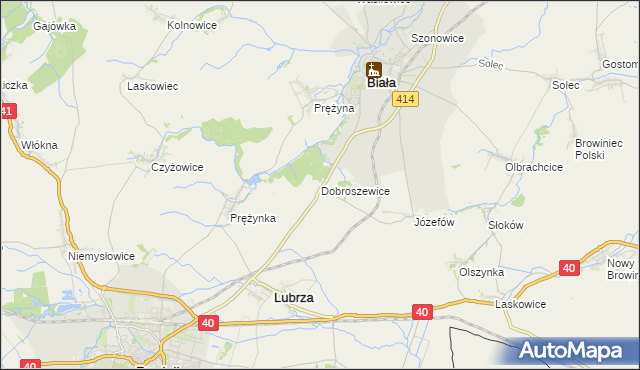 mapa Dobroszewice, Dobroszewice na mapie Targeo