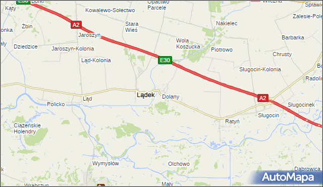 mapa Dolany gmina Lądek, Dolany gmina Lądek na mapie Targeo