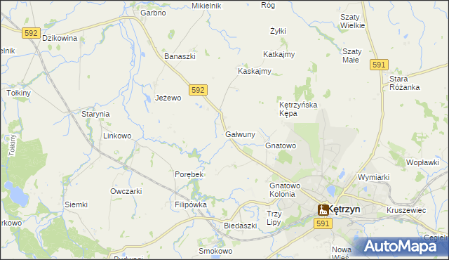 mapa Gałwuny, Gałwuny na mapie Targeo