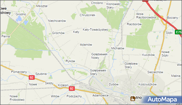 mapa Gołębiewek Nowy, Gołębiewek Nowy na mapie Targeo