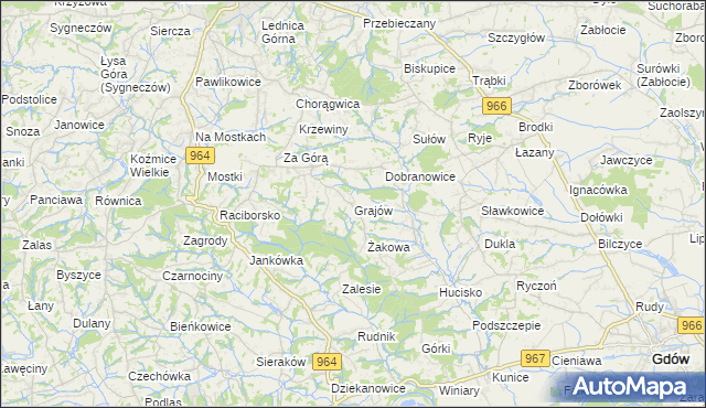 mapa Grajów, Grajów na mapie Targeo