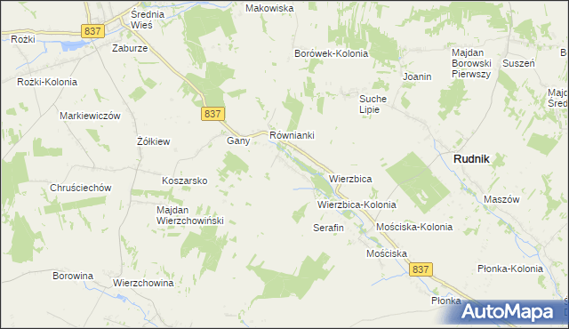 mapa Kaszuby, Kaszuby na mapie Targeo