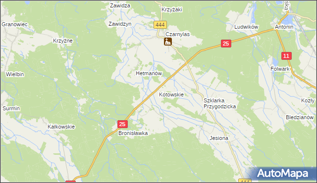 mapa Kotowskie, Kotowskie na mapie Targeo