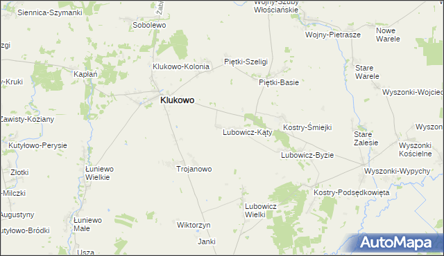 mapa Lubowicz-Kąty, Lubowicz-Kąty na mapie Targeo