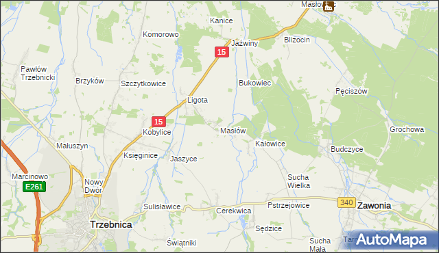 mapa Masłów, Masłów na mapie Targeo