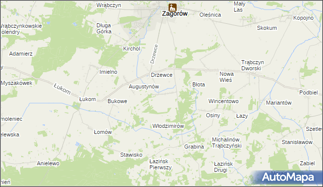 mapa Michalinów Oleśnicki, Michalinów Oleśnicki na mapie Targeo