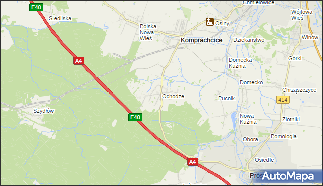 mapa Ochodze, Ochodze na mapie Targeo