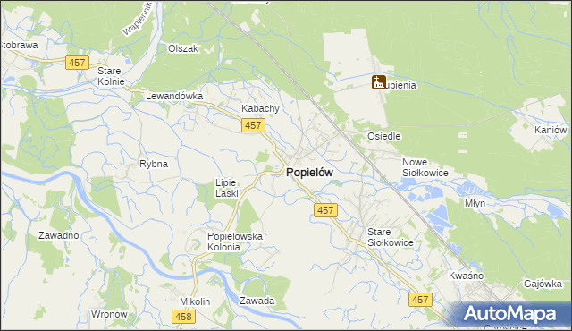 mapa Popielów powiat opolski, Popielów powiat opolski na mapie Targeo