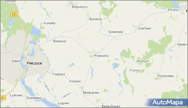 mapa Przekolno, Przekolno na mapie Targeo