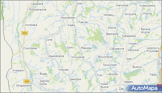mapa Ratułów, Ratułów na mapie Targeo