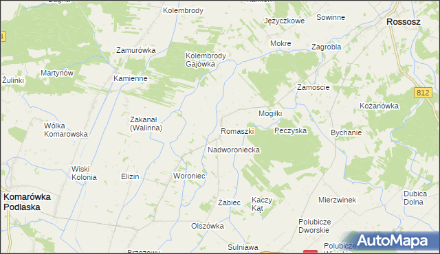 mapa Romaszki, Romaszki na mapie Targeo