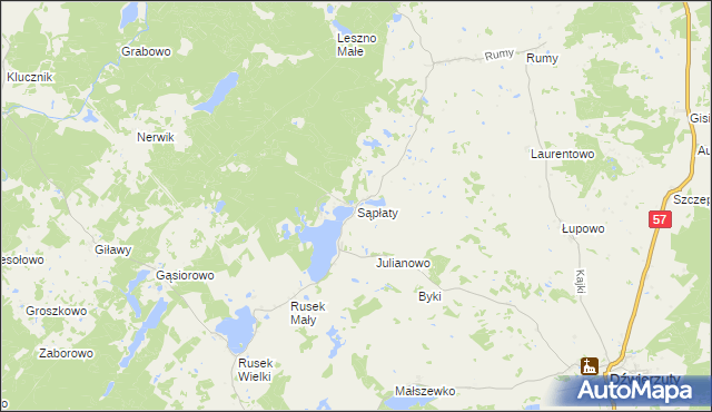 mapa Sąpłaty, Sąpłaty na mapie Targeo