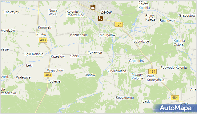 mapa Sromutka, Sromutka na mapie Targeo