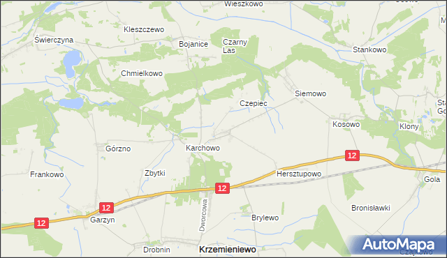 mapa Stary Belęcin, Stary Belęcin na mapie Targeo