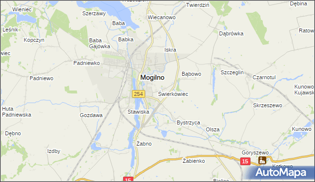 mapa Świerkówiec, Świerkówiec na mapie Targeo