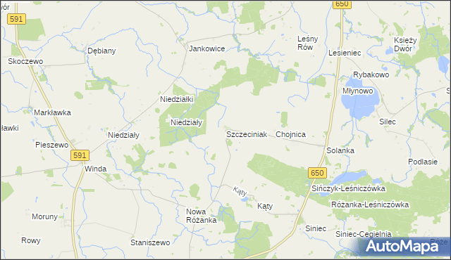 mapa Szczeciniak, Szczeciniak na mapie Targeo