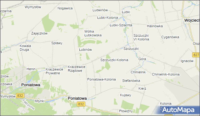 mapa Szczuczki-Kolonia, Szczuczki-Kolonia na mapie Targeo