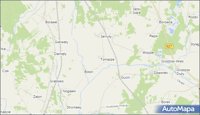 mapa Tomasze, Tomasze na mapie Targeo