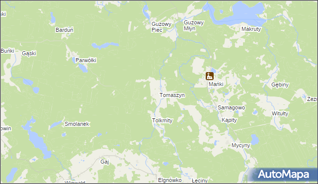 mapa Tomaszyn, Tomaszyn na mapie Targeo