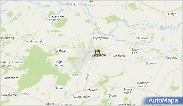 mapa Zagórów, Zagórów na mapie Targeo