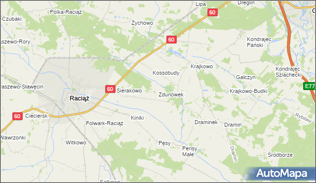 mapa Zdunówek, Zdunówek na mapie Targeo