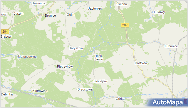 mapa Lipsk Żarski, Lipsk Żarski na mapie Targeo