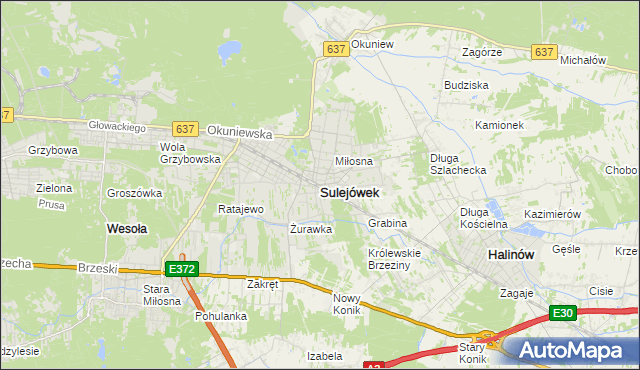 mapa Sulejówek, Sulejówek na mapie Targeo