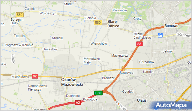 mapa Piotrkówek Duży, Piotrkówek Duży na mapie Targeo