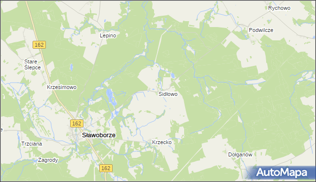 mapa Sidłowo, Sidłowo na mapie Targeo