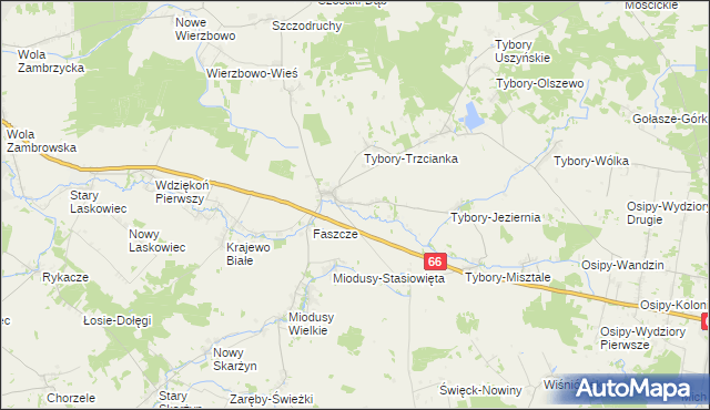 mapa Jabłonka-Świerczewo, Jabłonka-Świerczewo na mapie Targeo