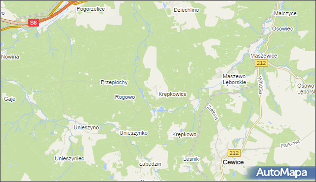 mapa Krępkowice, Krępkowice na mapie Targeo