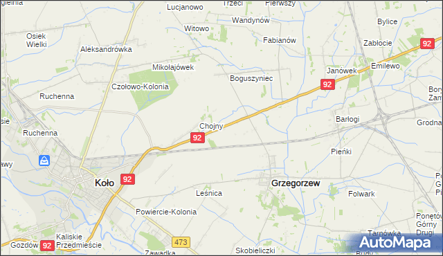 mapa Autostrada, Autostrada na mapie Targeo