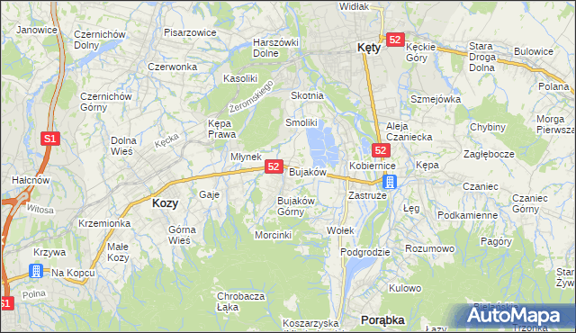mapa Bujaków, Bujaków na mapie Targeo