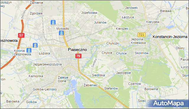 mapa Chylice-Pólko, Chylice-Pólko na mapie Targeo