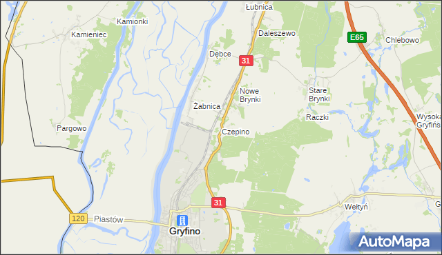 mapa Czepino, Czepino na mapie Targeo