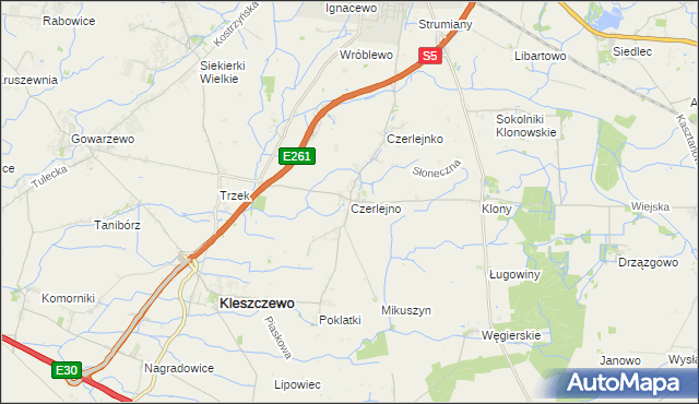 mapa Czerlejno, Czerlejno na mapie Targeo