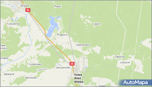 mapa Dobromierz gmina Nowa Wieś Wielka, Dobromierz gmina Nowa Wieś Wielka na mapie Targeo