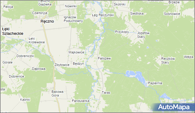 mapa Faliszew, Faliszew na mapie Targeo