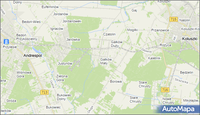 mapa Gałków Mały, Gałków Mały na mapie Targeo