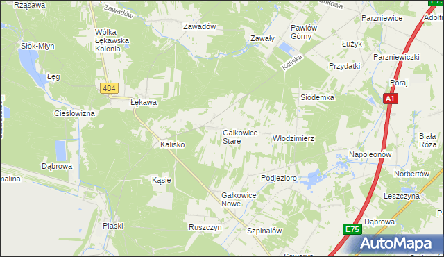 mapa Gałkowice Stare, Gałkowice Stare na mapie Targeo