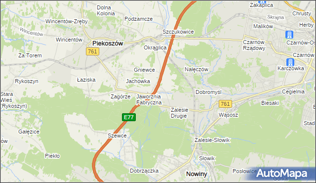 mapa Janów gmina Piekoszów, Janów gmina Piekoszów na mapie Targeo