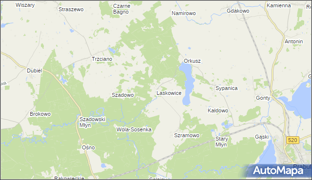 mapa Laskowice gmina Prabuty, Laskowice gmina Prabuty na mapie Targeo