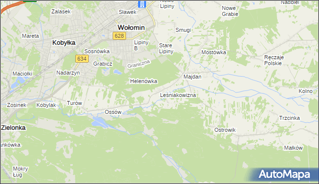 mapa Leśniakowizna, Leśniakowizna na mapie Targeo