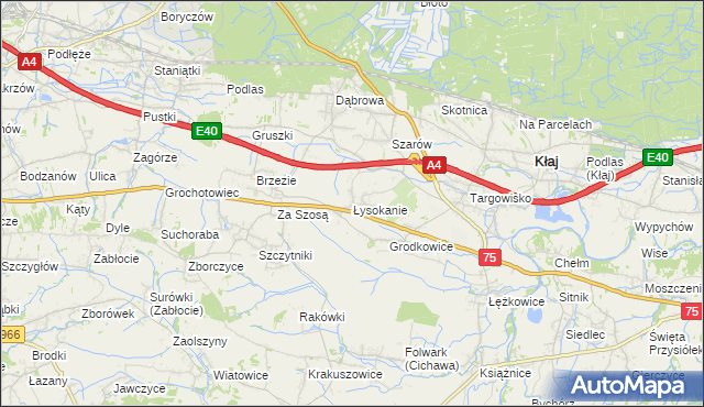 mapa Łysokanie, Łysokanie na mapie Targeo