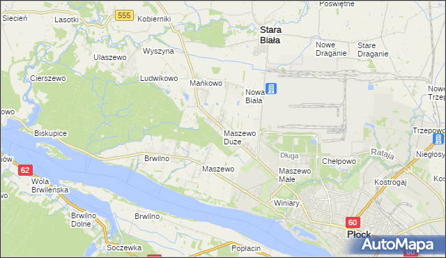 mapa Maszewo Duże, Maszewo Duże na mapie Targeo